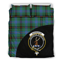 Davidson Ancient Family Tartan Crest Wave Style Bedding Set