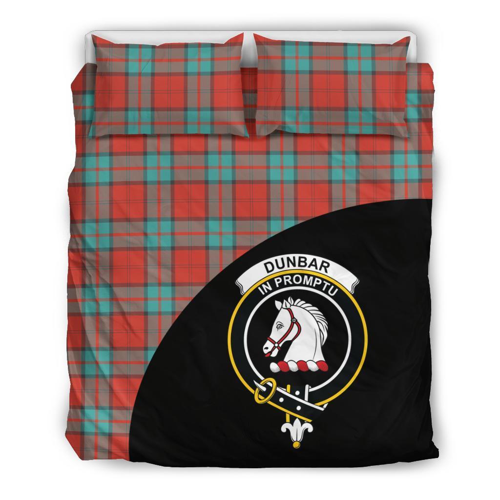 Dunbar Ancient Family Tartan Crest Wave Style Bedding Set