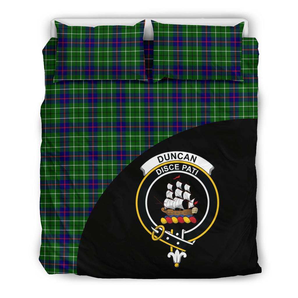 Duncan Modern Tartan Crest Wave Style Bedding Set