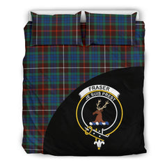 Fraser Hunting Ancient Family Tartan Crest Wave Style Bedding Set