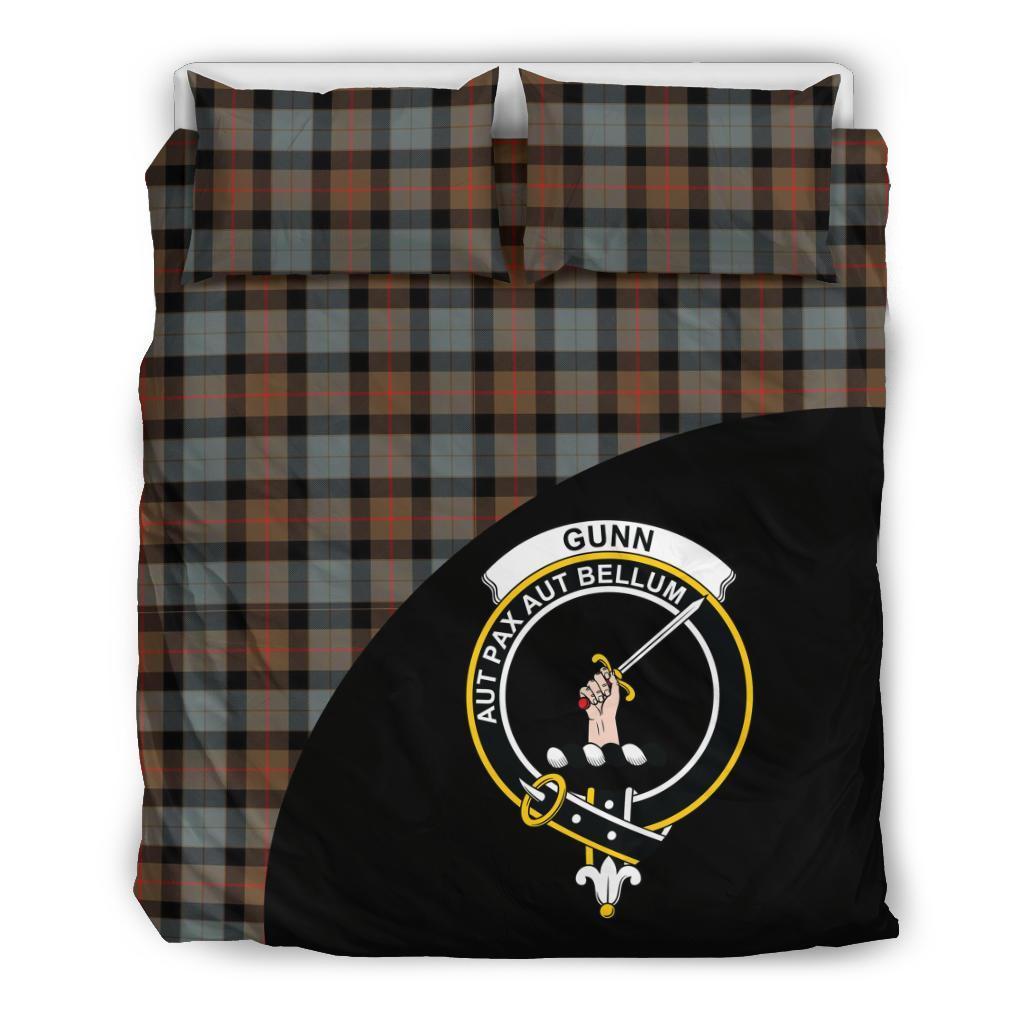 Gunn Weathered Family Tartan Crest Wave Style Bedding Set