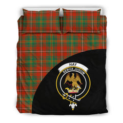 Hay Ancient Family Tartan Crest Wave Style Bedding Set