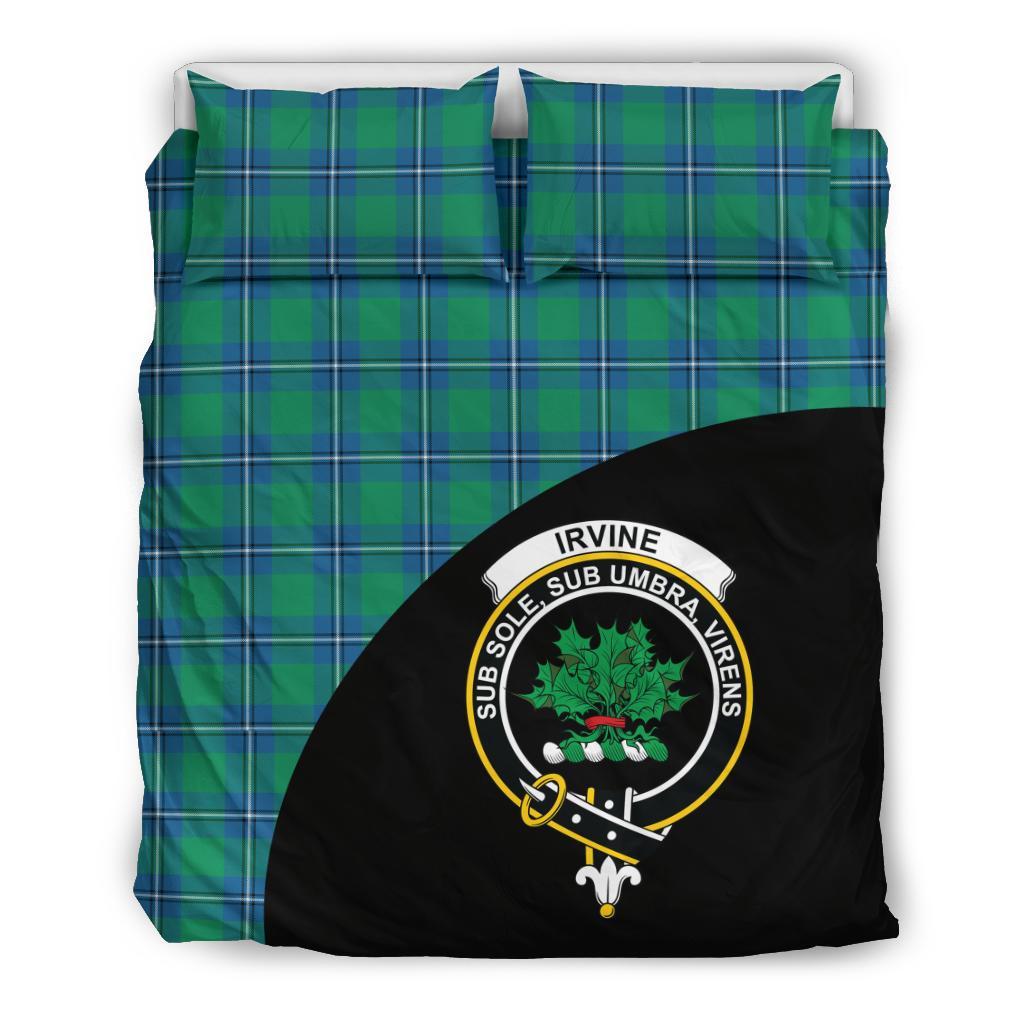 Irvine Ancient Tartan Crest Bedding Set Wave Style