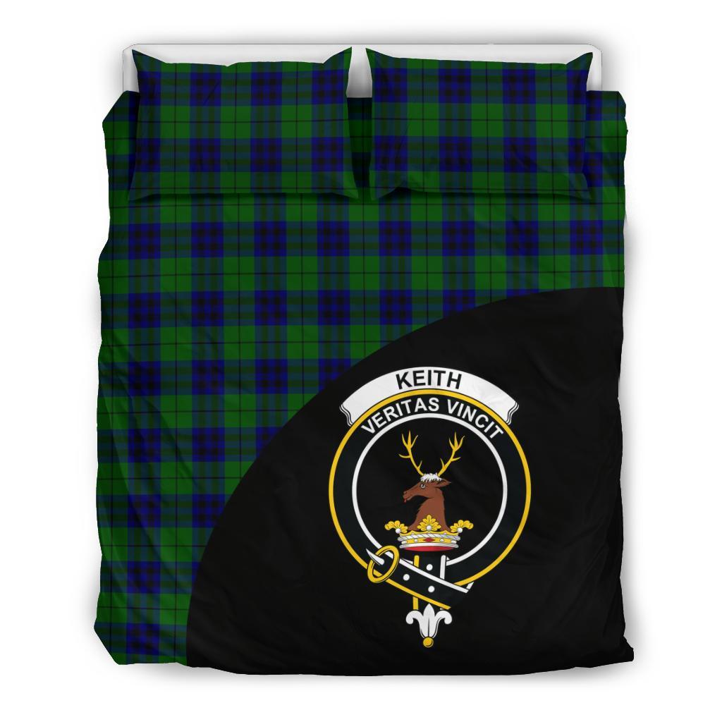 Keith Modern Tartan Crest Wave Bedding Set