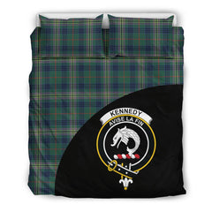 Kennedy Modern Tartan Crest Wave Bedding Set