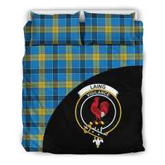 Laing Family Tartan Crest Wave Style Bedding Set