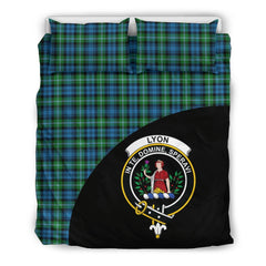 Lyon Family Tartan Crest Wave Style Bedding Set