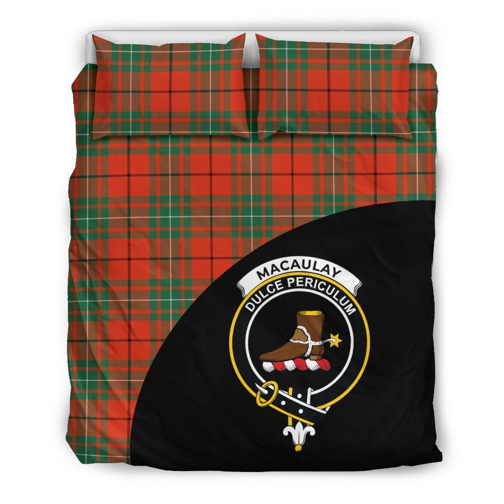 MacAulay Ancient Family Tartan Crest Wave Style Bedding Set