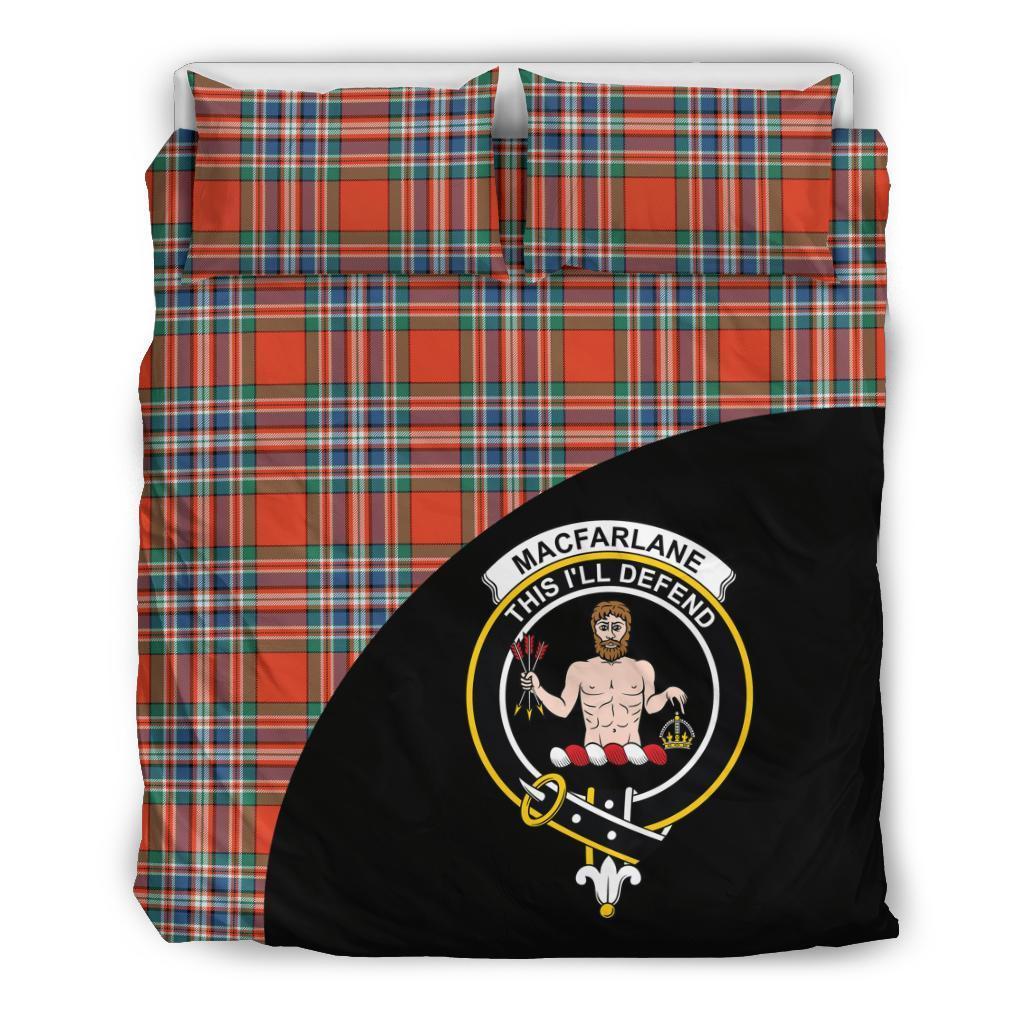 MacFarlane Ancient Family Tartan Crest Wave Style Bedding Set