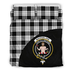 MacFarlane Black & White Family Tartan Wave Style Bedding Set