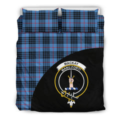 MacKay Blue Tartan Crest Wave Style Bedding Set