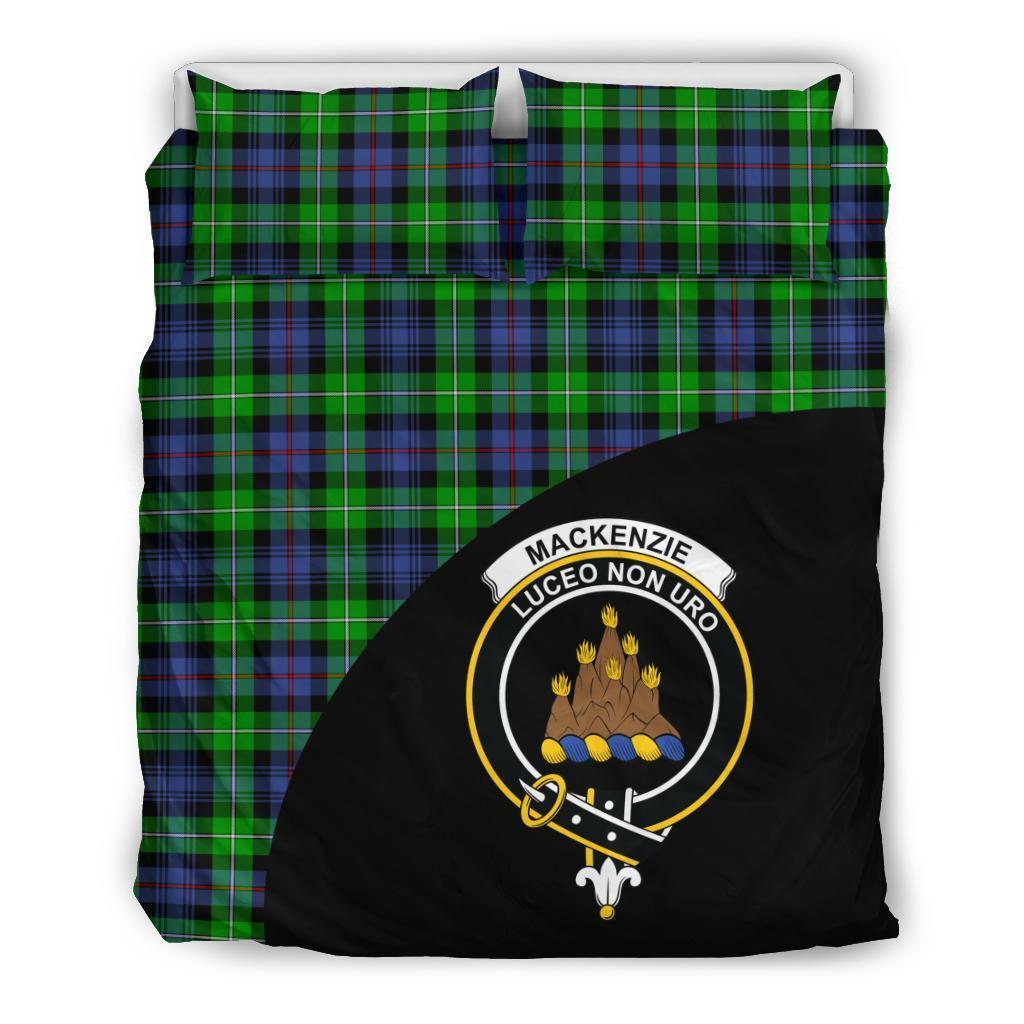 MacKenzie Family Tartan Crest Wave Style Bedding Set