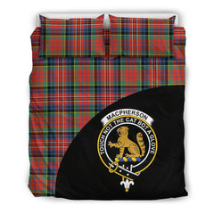 MacPherson Ancient Family Tartan Crest Wave Style Bedding Set