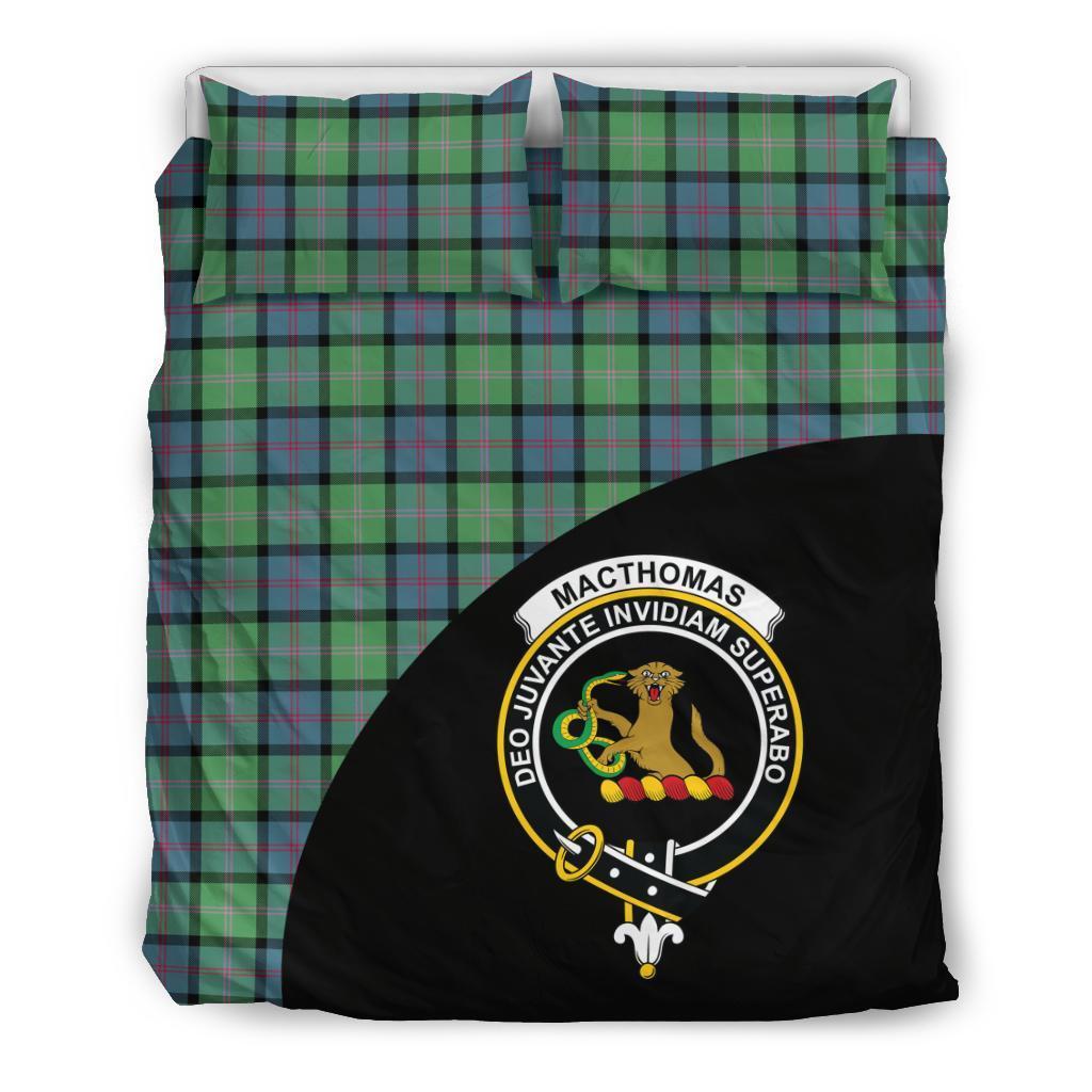 MacThomas Ancient Family Tartan Crest Wave Style Bedding Set