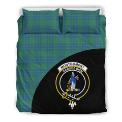 Montgomery Ancient Family Tartan Crest Wave Style Bedding Set