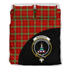 Morrison Red Modern Family Tartan Crest Wave Style Bedding Set