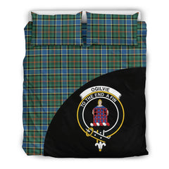 Ogilvie Hunting Ancient Family Tartan Crest Wave Style Bedding Set