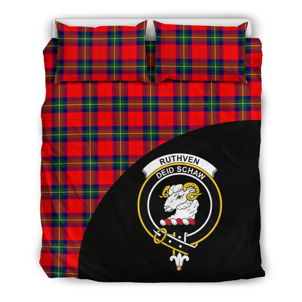 Ruthven Modern Family Tartan Crest Wave Style Bedding Set