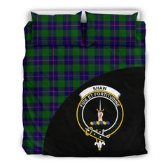 Shaw Modern Tartan Crest Wave Bedding Set