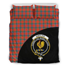 Sinclair Ancient Family Tartan Crest Wave Style Bedding Set