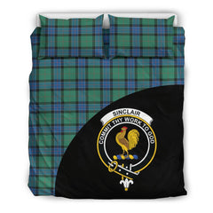 Sinclair Hunting Ancient Family Tartan Crest Wave Style Bedding Set