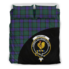 Sinclair Hunting Modern Family Tartan Crest Wave Style Bedding Set