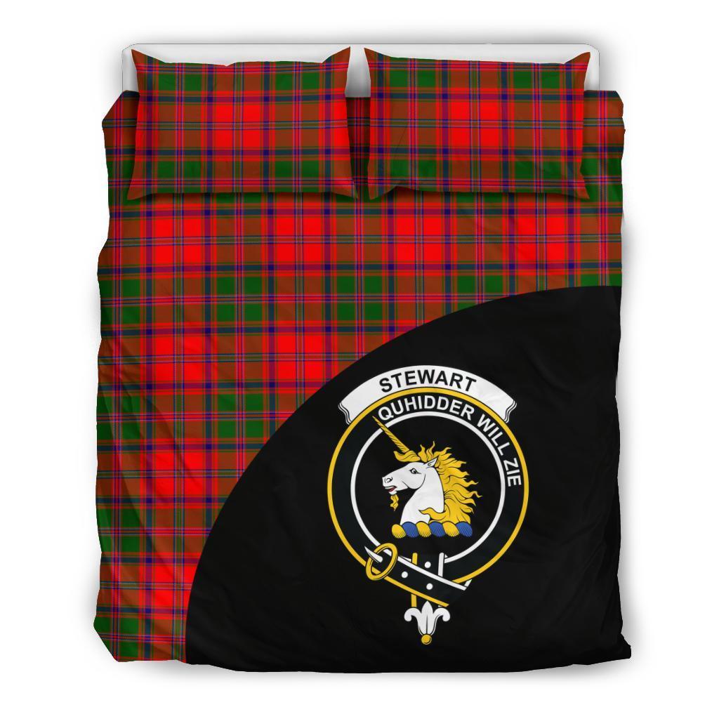 Stewart of Appin Modern Family Tartan Crest Wave Style Bedding Set