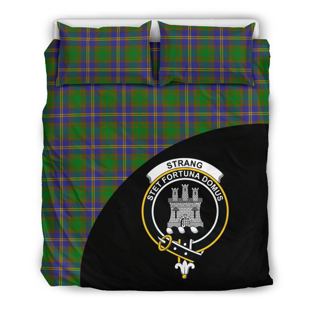 Strange of Balkaskie Family Tartan Crest Wave Style Bedding Set