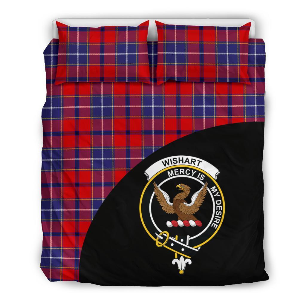 Wishart Dress Family Tartan Crest Wave Style Bedding Set