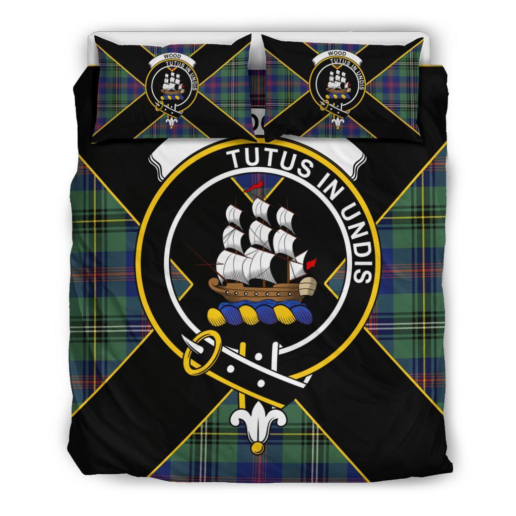 Wood Tartan Crest Bedding Set - Luxury Style