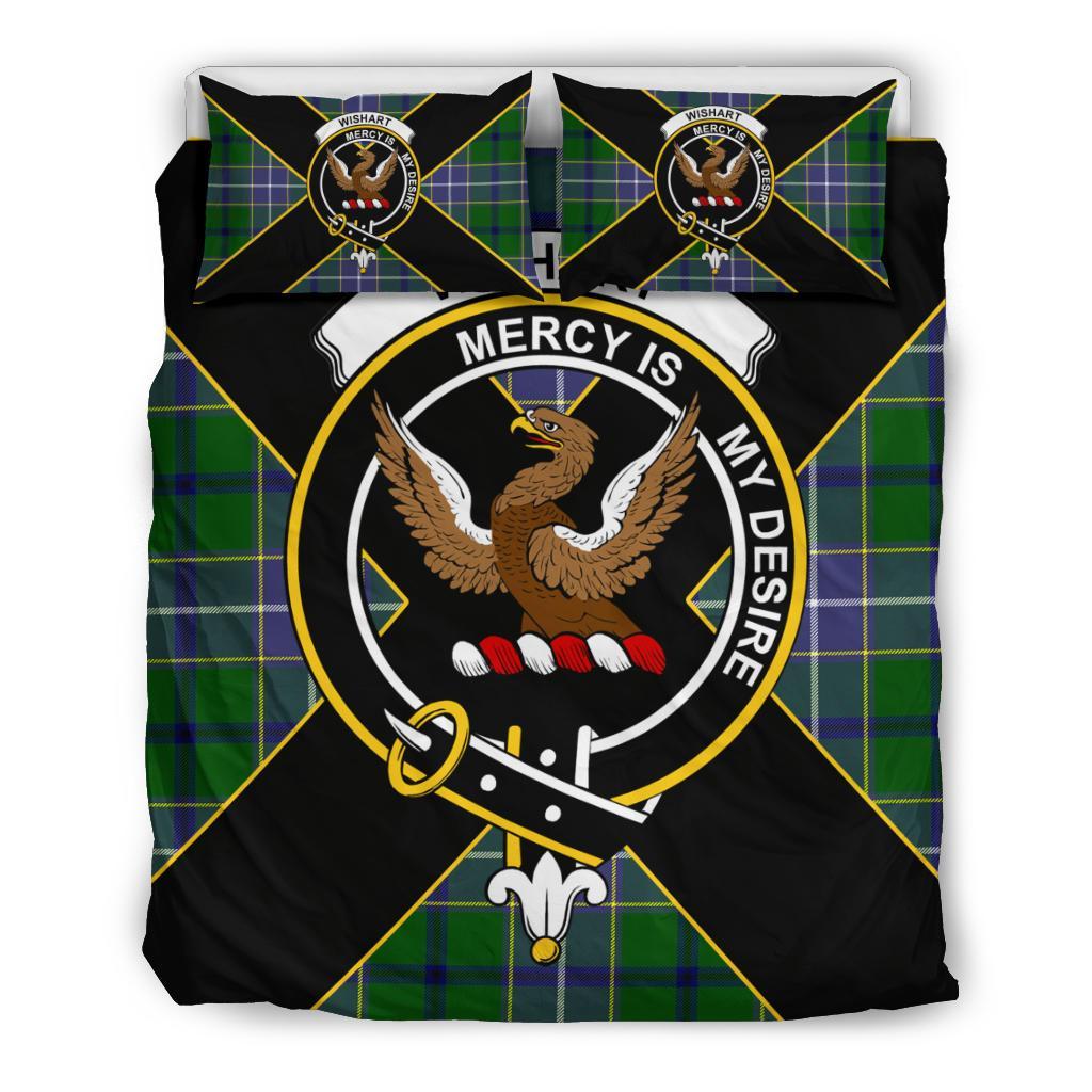 Wishart Tartan Crest Bedding Set - Luxury Style