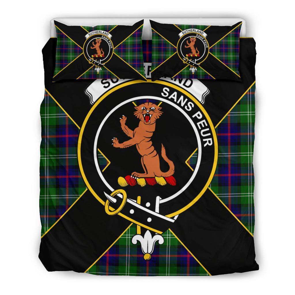 Sutherland I Tartan Crest Bedding Set - Luxury Style