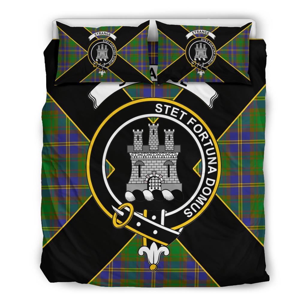 Strange (or Strang) Tartan Crest Bedding Set - Luxury Style