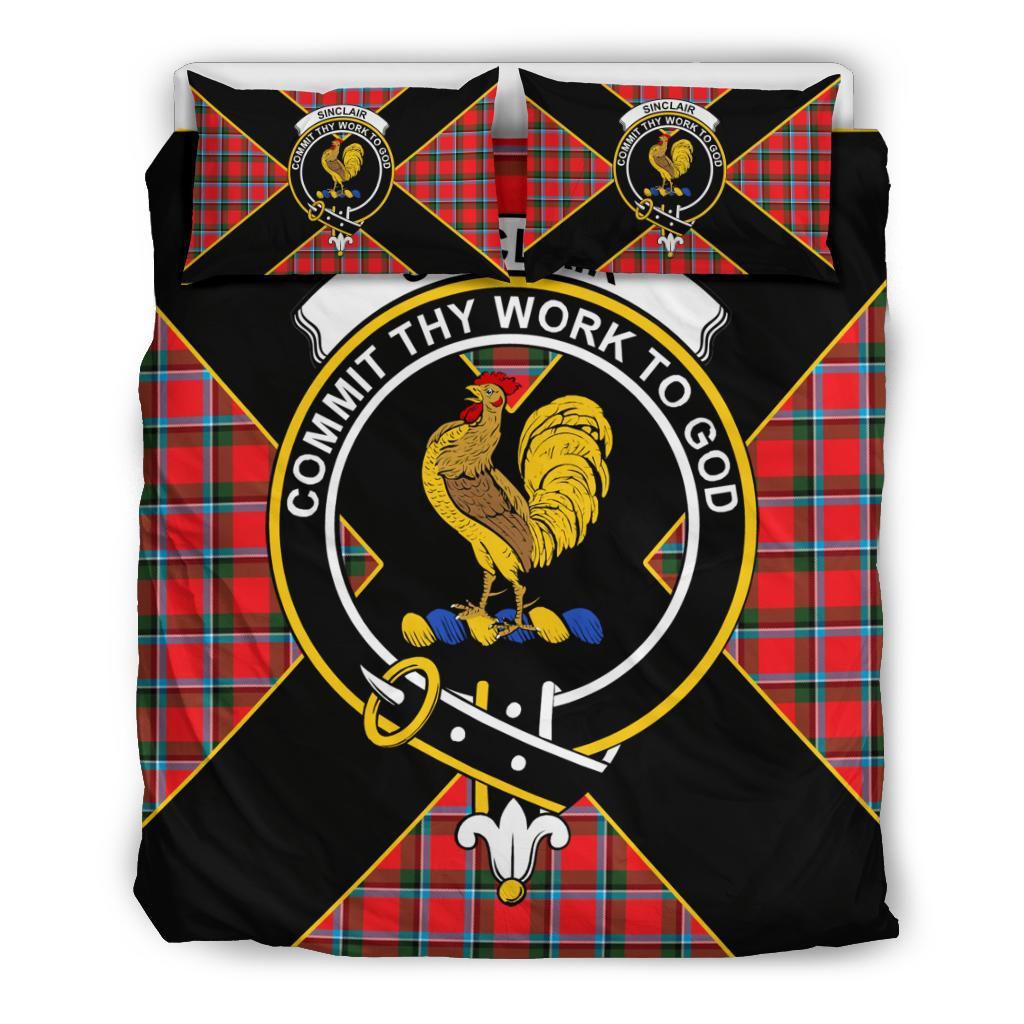 Sinclair Tartan Crest Bedding Set - Luxury Style