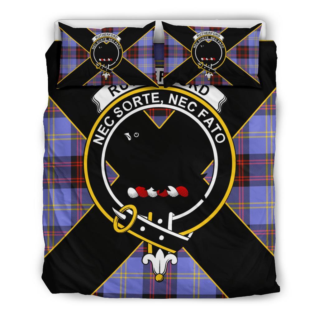 Rutherford Tartan Crest Bedding Set - Luxury Style