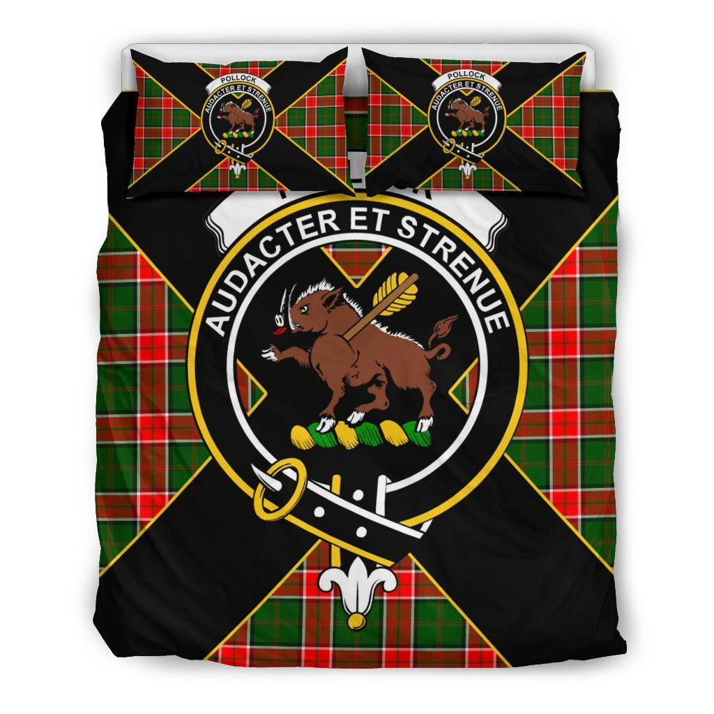 Pollock Tartan Crest Bedding Set - Luxury Style