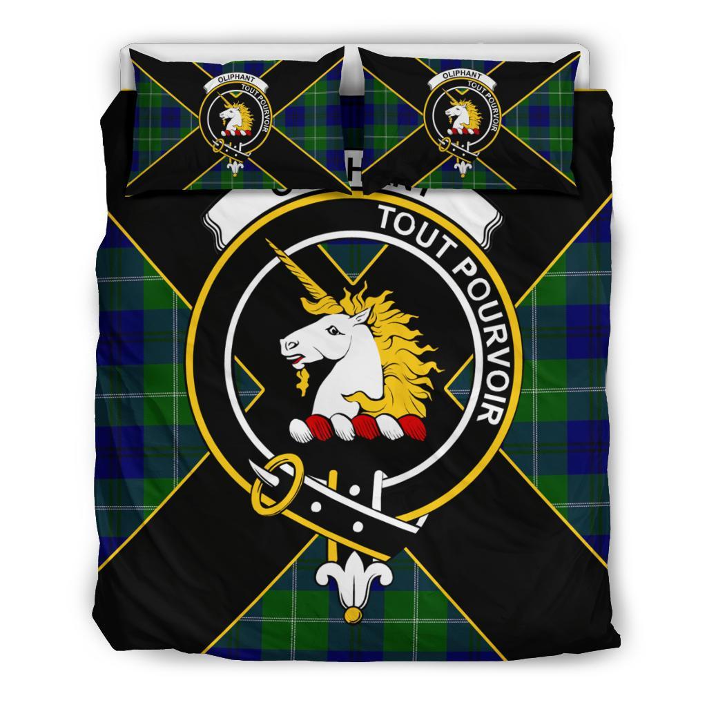 Oliphant Tartan Crest Bedding Set - Luxury Style