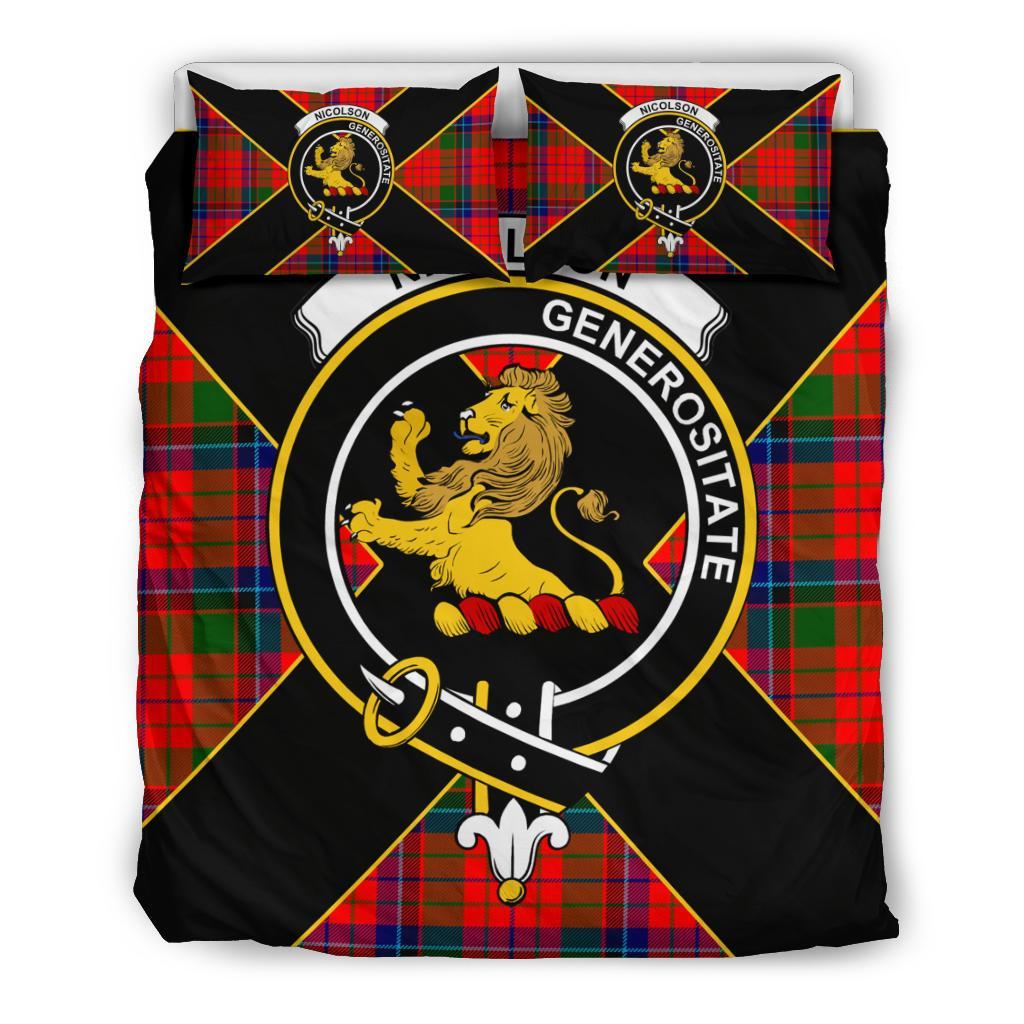 Nicolson Tartan Crest Bedding Set - Luxury Style