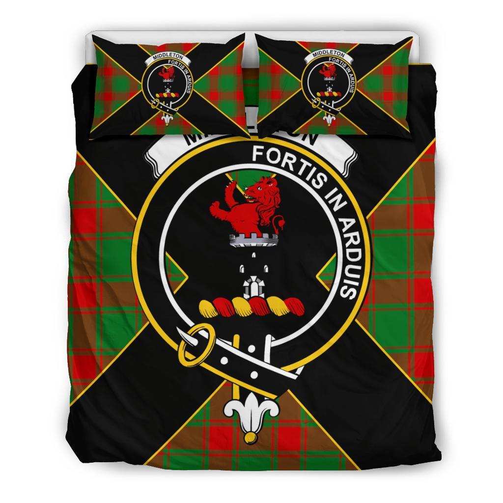 Middleton Tartan Crest Bedding Set - Luxury Style