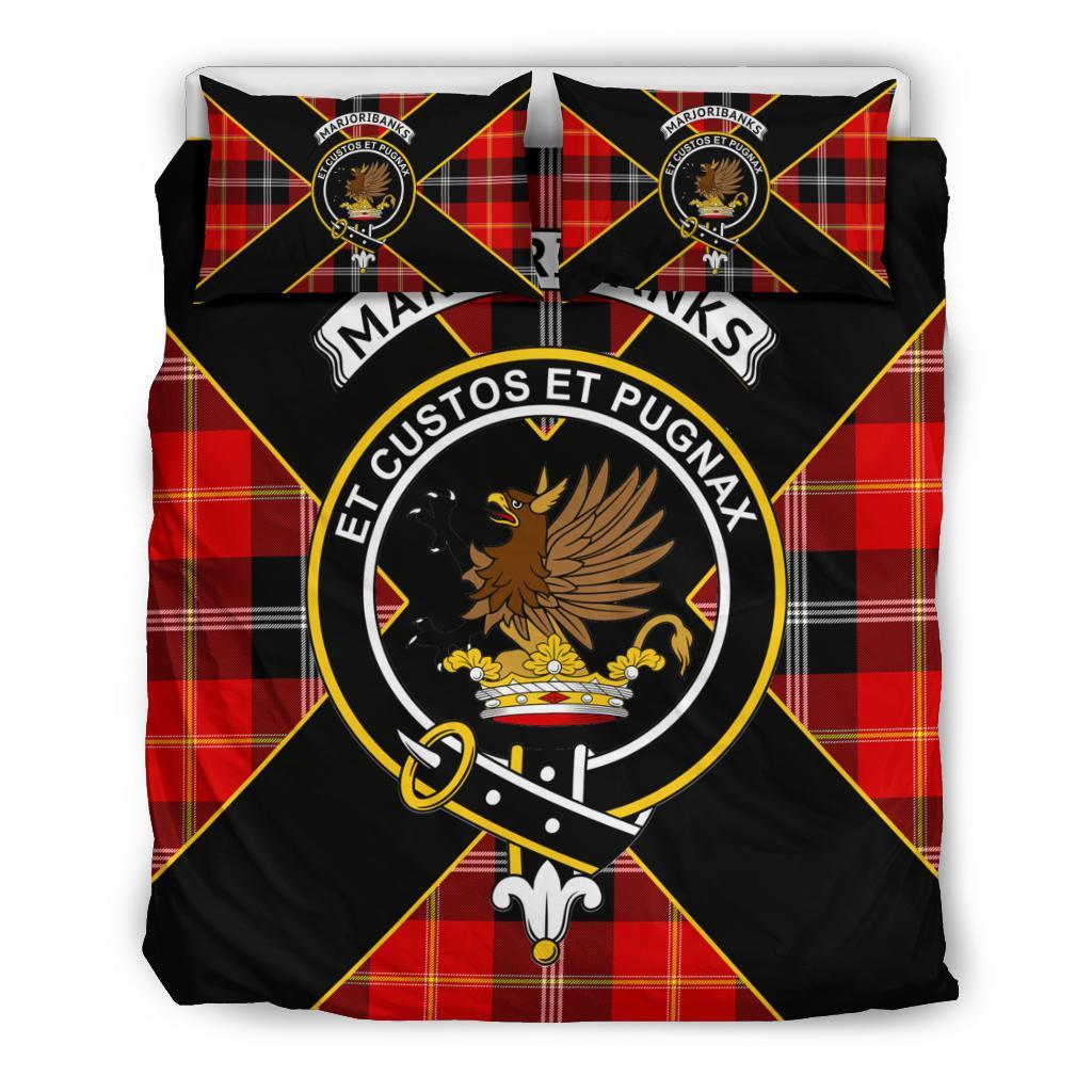 Marjoribanks Tartan Crest Bedding Set - Luxury Style