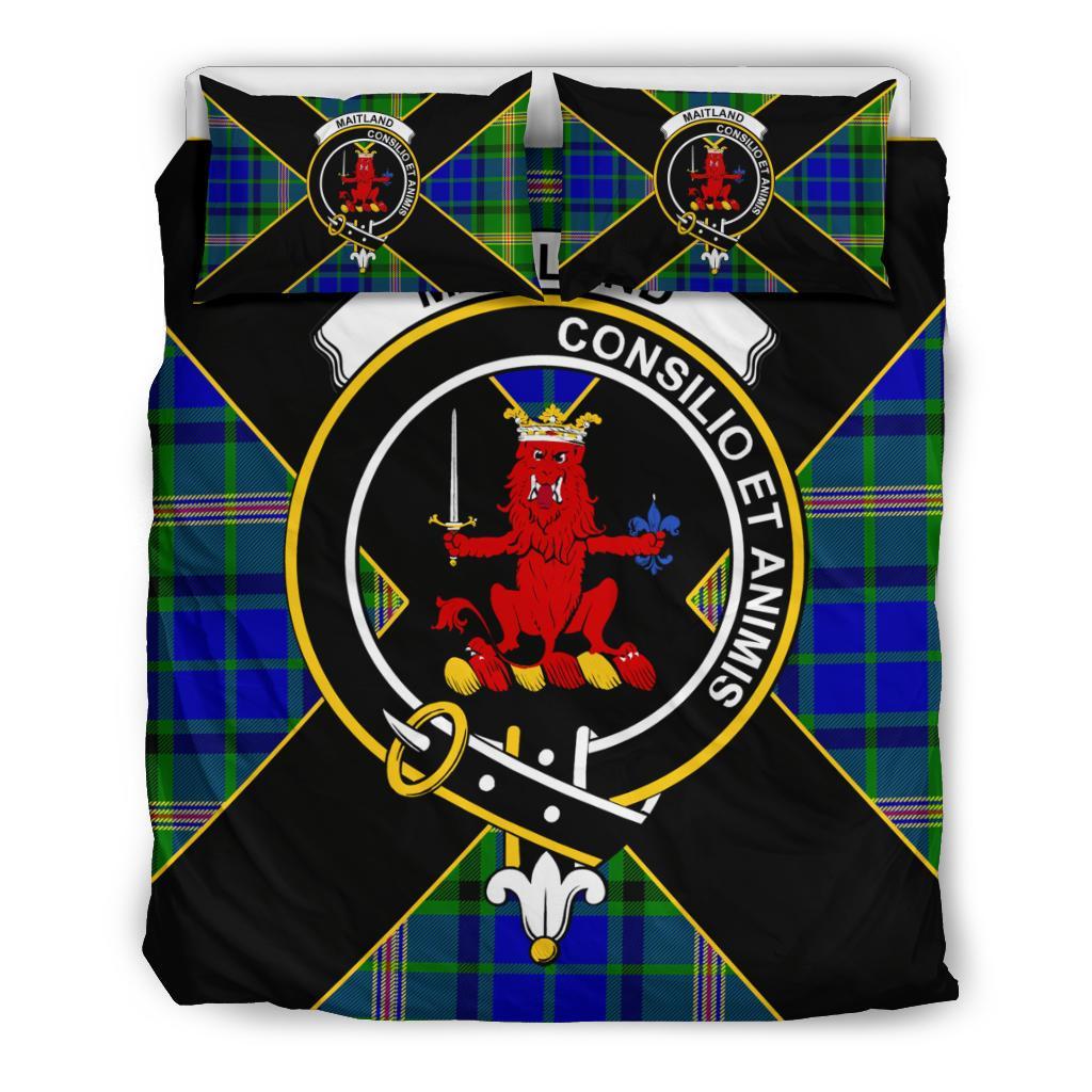 Maitland Tartan Crest Bedding Set - Luxury Style