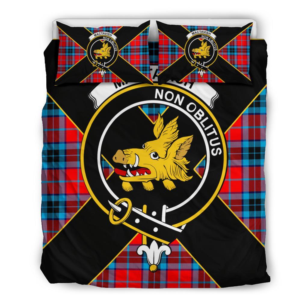 MacTavish Tartan Crest Bedding Set - Luxury Style