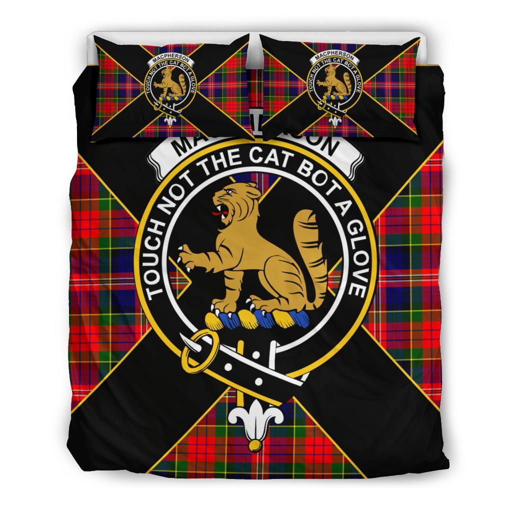 MacPherson Tartan Crest Bedding Set - Luxury Style