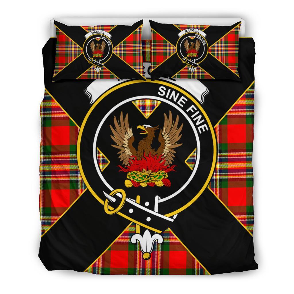 MacGill (Makgill) Tartan Crest Bedding Set - Luxury Style