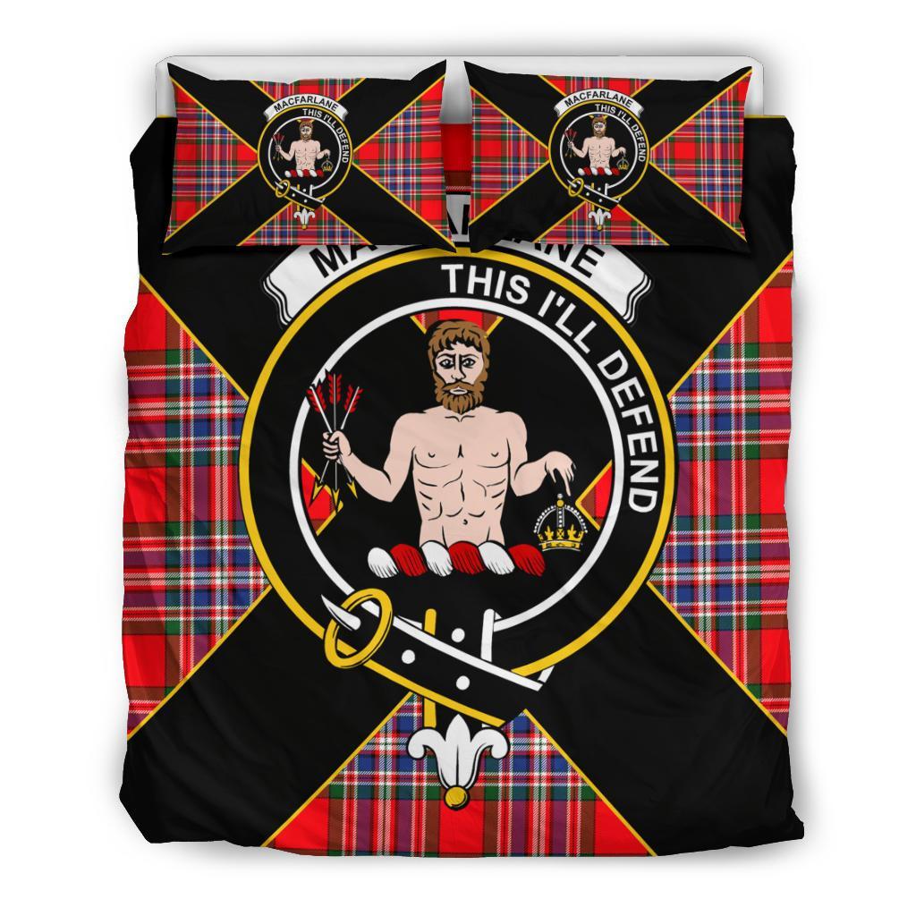 MacFarlane Tartan Crest Bedding Set - Luxury Style