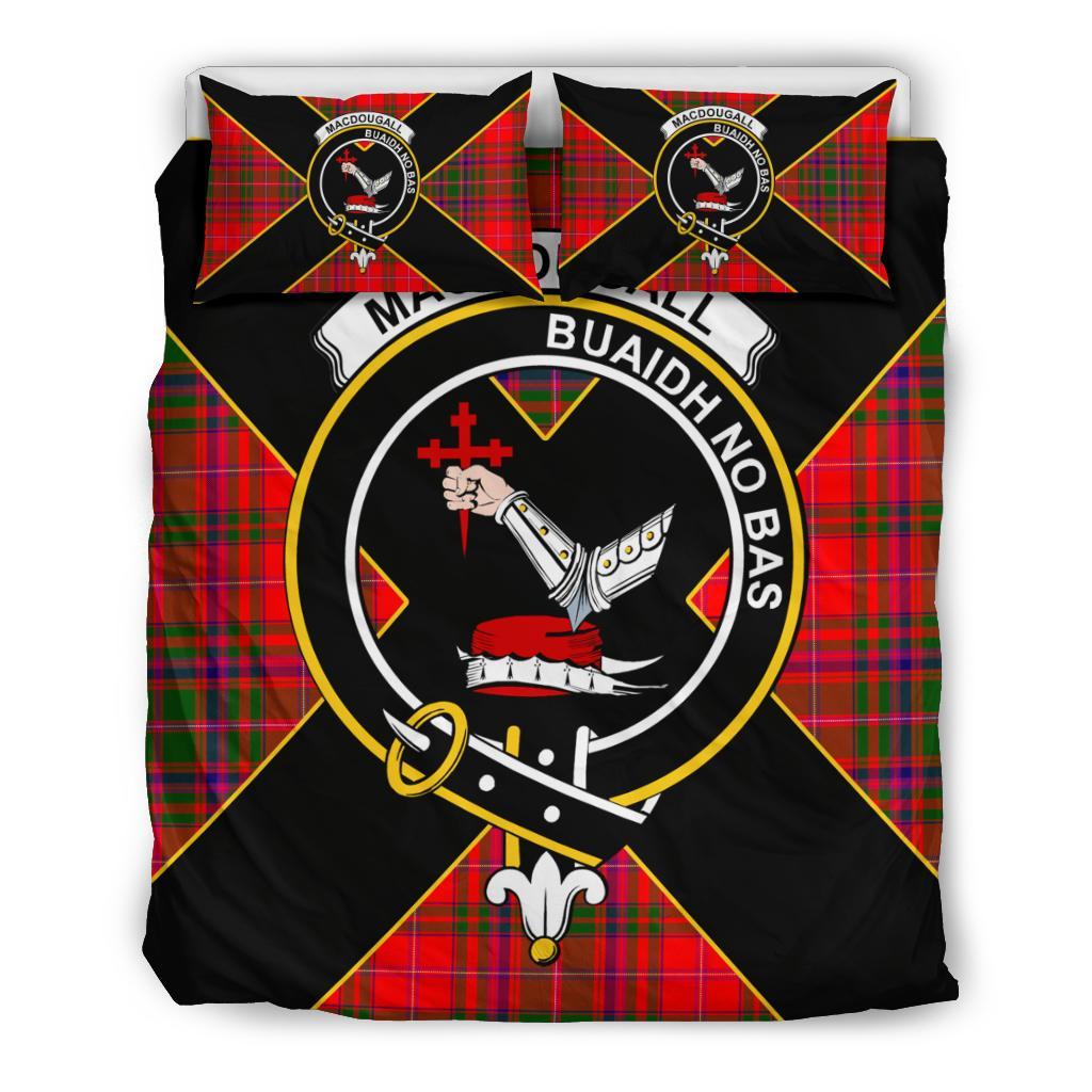 MacDougall Tartan Crest Bedding Set - Luxury Style