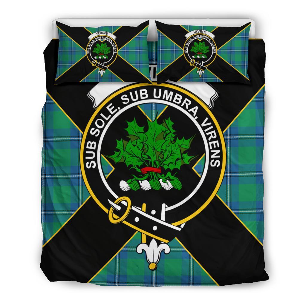 Irvine Tartan Crest Bedding Set - Luxury Style