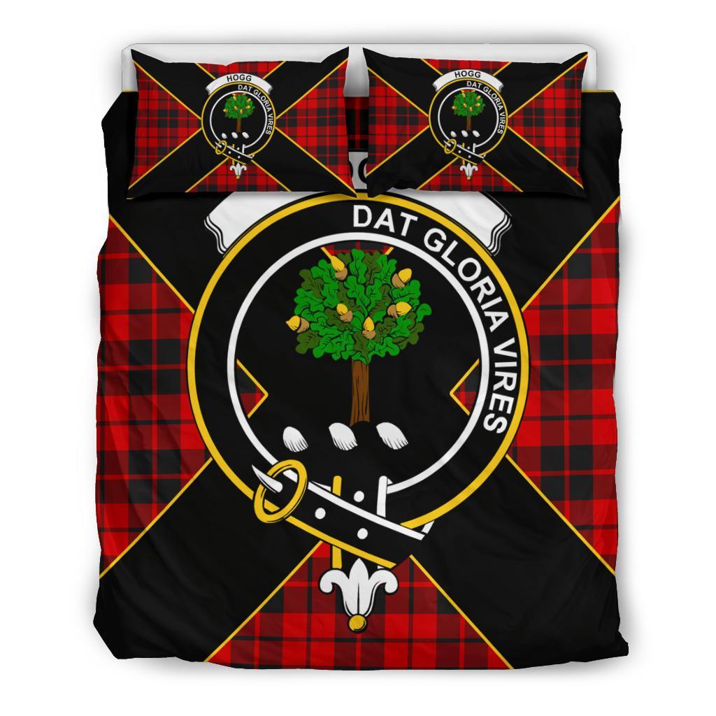 Hogg (or Hog) Tartan Crest Bedding Set - Luxury Style