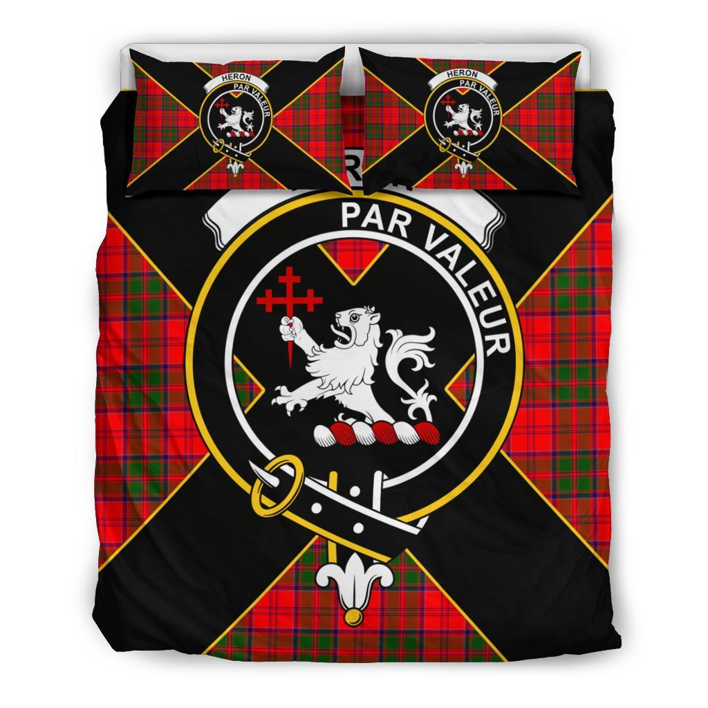 Heron Tartan Crest Bedding Set - Luxury Style