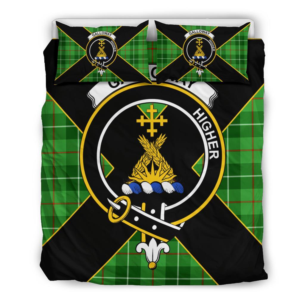 Galloway Tartan Crest Bedding Set - Luxury Style